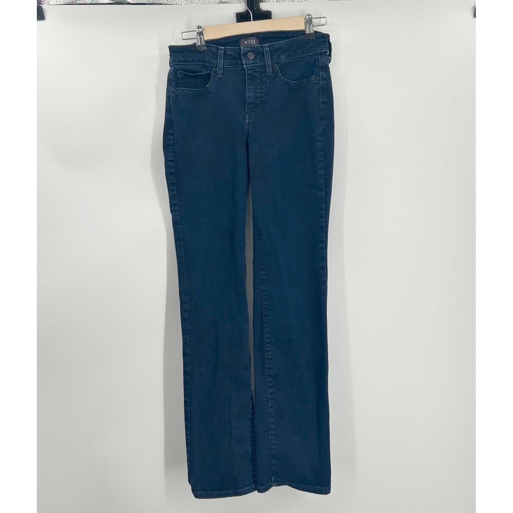 NYDJ Marilyn Straight Leg Jeans Dark Wash Blue Lift Tuck Size 4